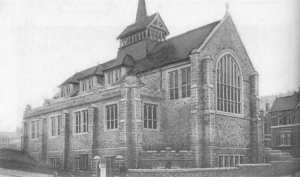 An early picture of St Augustine's Church at Lipson, PLymouth